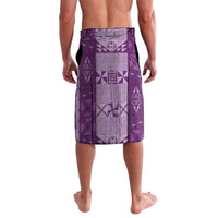 Tonga Kupesi Ngatu Lavalava Vintage Purple Plumeria