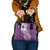 Tonga Kupesi Ngatu Shoulder Handbag Vintage Purple Plumeria