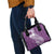 Tonga Kupesi Ngatu Shoulder Handbag Vintage Purple Plumeria
