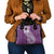 Tonga Kupesi Ngatu Shoulder Handbag Vintage Purple Plumeria