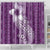 Tonga Kupesi Ngatu Shower Curtain Vintage Purple Plumeria