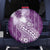 Tonga Kupesi Ngatu Spare Tire Cover Vintage Purple Plumeria
