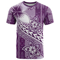 Tonga Kupesi Ngatu T Shirt Vintage Purple Plumeria