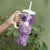 Tonga Kupesi Ngatu Tumbler With Handle Vintage Purple Plumeria