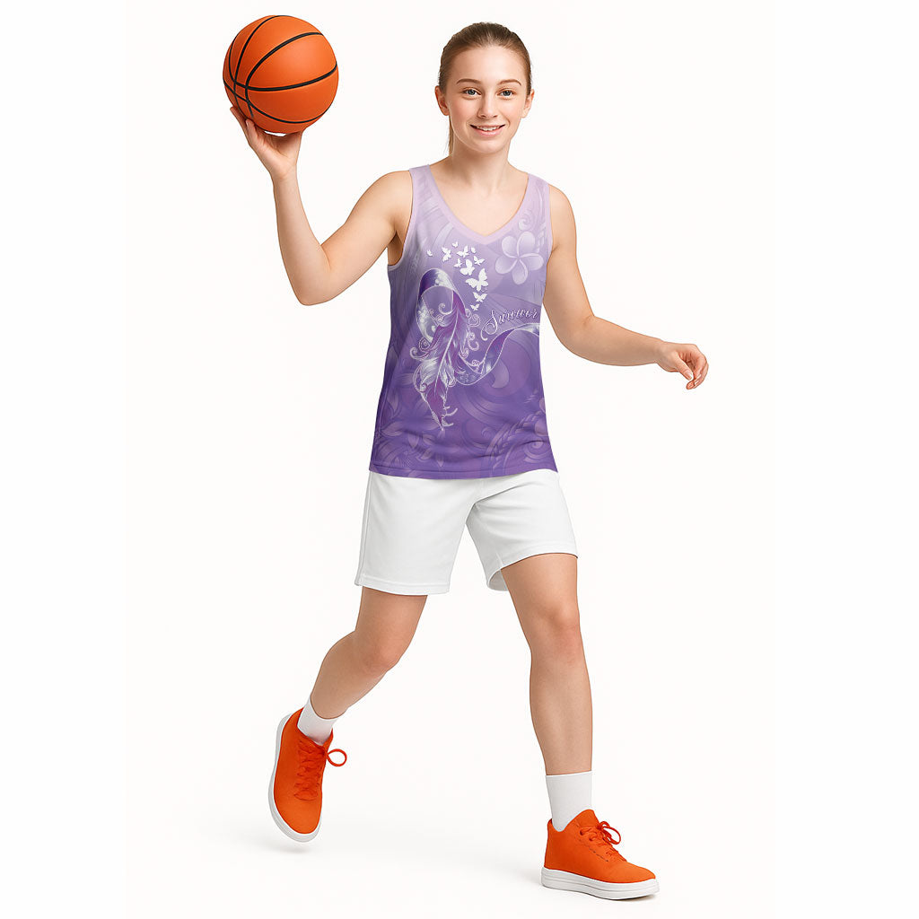 Lupus Awareness Month Basketball Jersey Polynesian Style