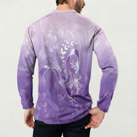 Lupus Awareness Month Button Sweatshirt Polynesian Style