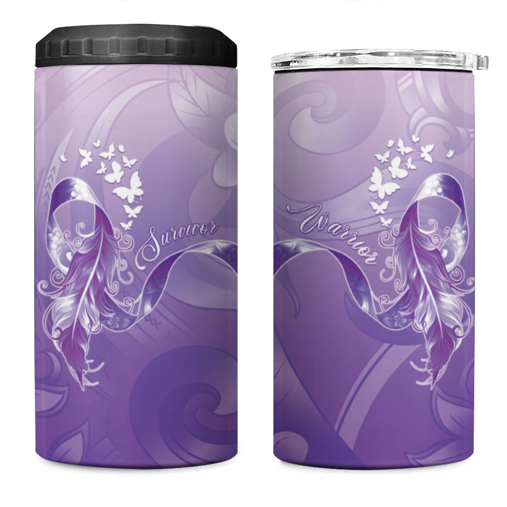 Lupus Awareness Month 4 in 1 Can Cooler Tumbler Polynesian Style