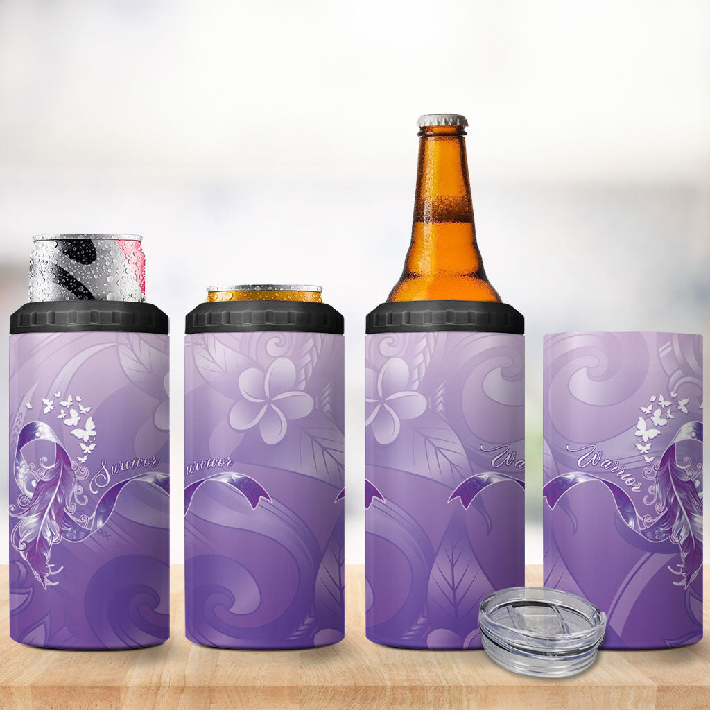 Lupus Awareness Month 4 in 1 Can Cooler Tumbler Polynesian Style