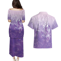 Lupus Awareness Month Couples Matching Puletasi and Hawaiian Shirt Polynesian Style