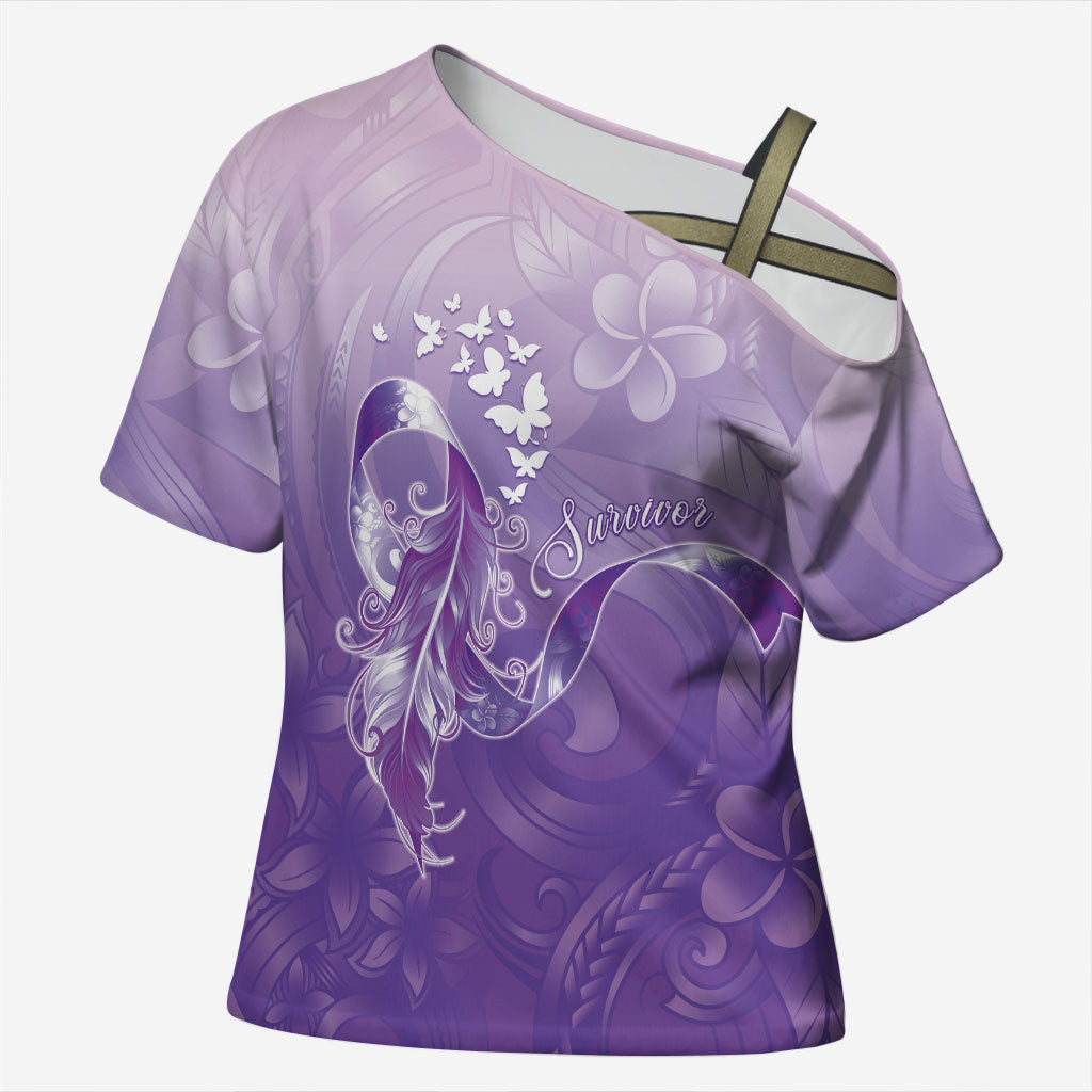 Lupus Awareness Month Cross Shoulder Shirt Polynesian Style