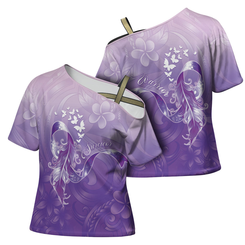 Lupus Awareness Month Cross Shoulder Shirt Polynesian Style