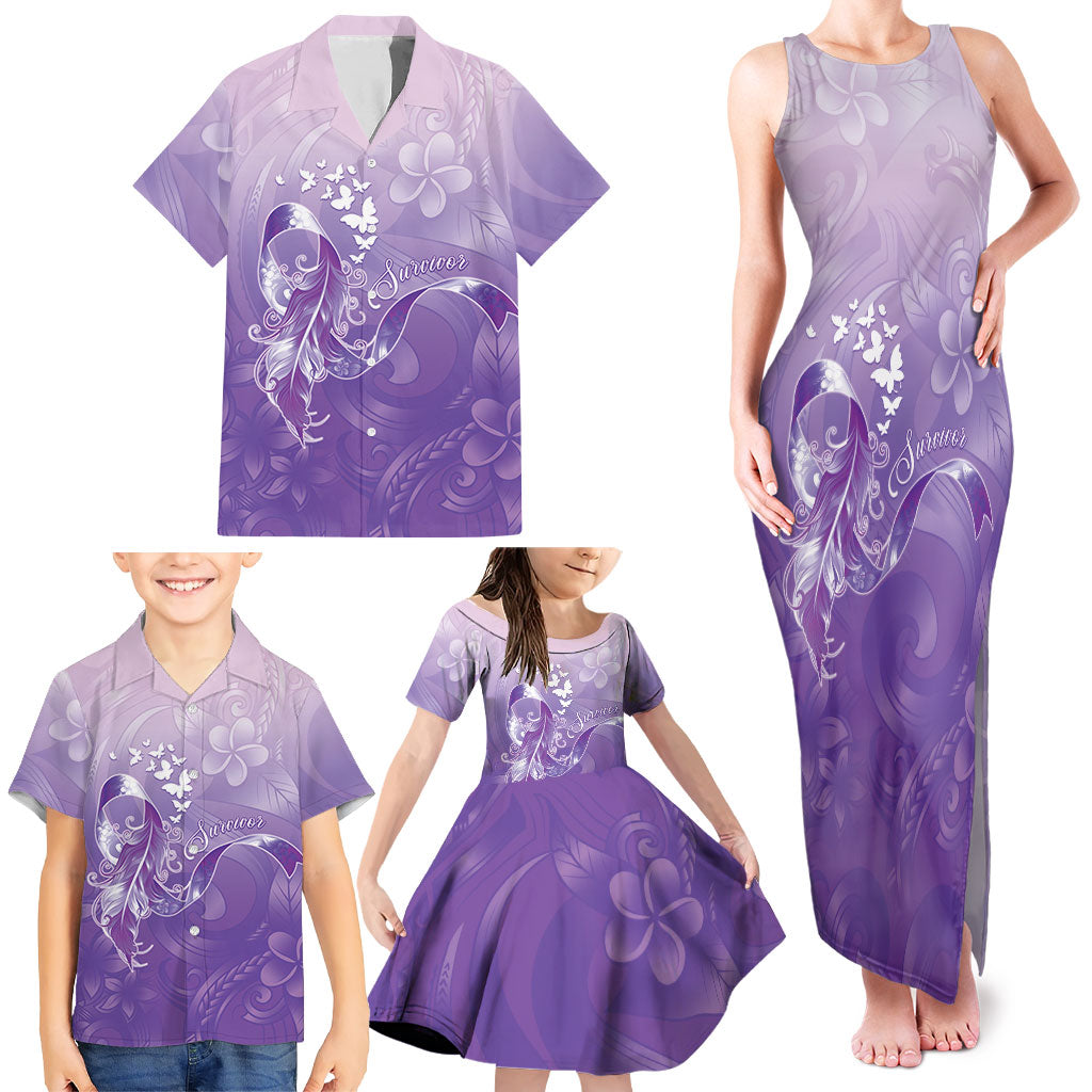 Lupus Awareness Month Family Matching Tank Maxi Dress and Hawaiian Shirt Polynesian Style