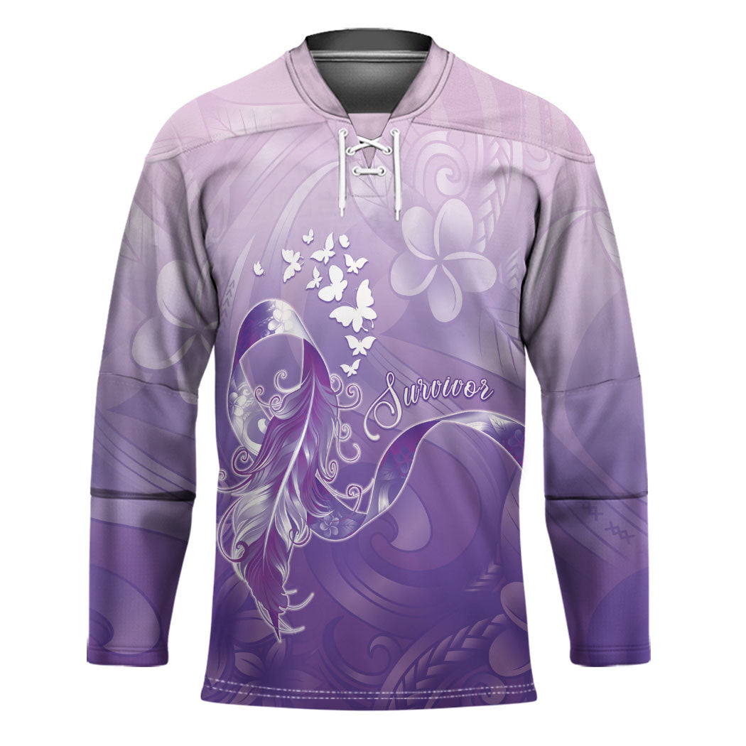 Lupus Awareness Month Hockey Jersey Polynesian Style