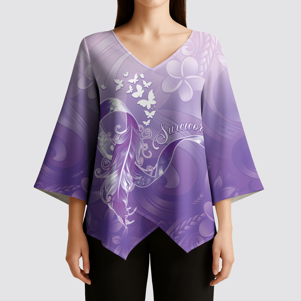 Lupus Awareness Month Kimono Sleeve Blouse Polynesian Style