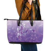 Lupus Awareness Month Leather Tote Bag Polynesian Style