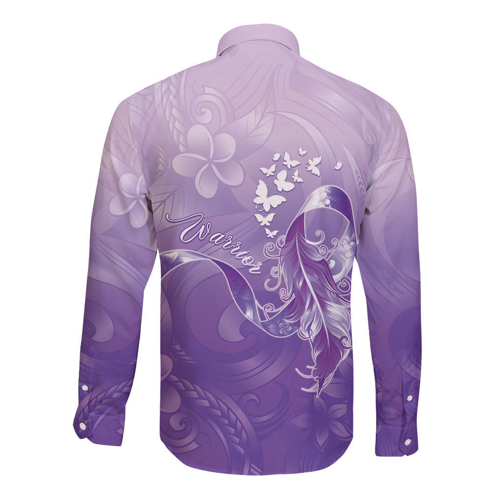 Lupus Awareness Month Long Sleeve Button Shirt Polynesian Style