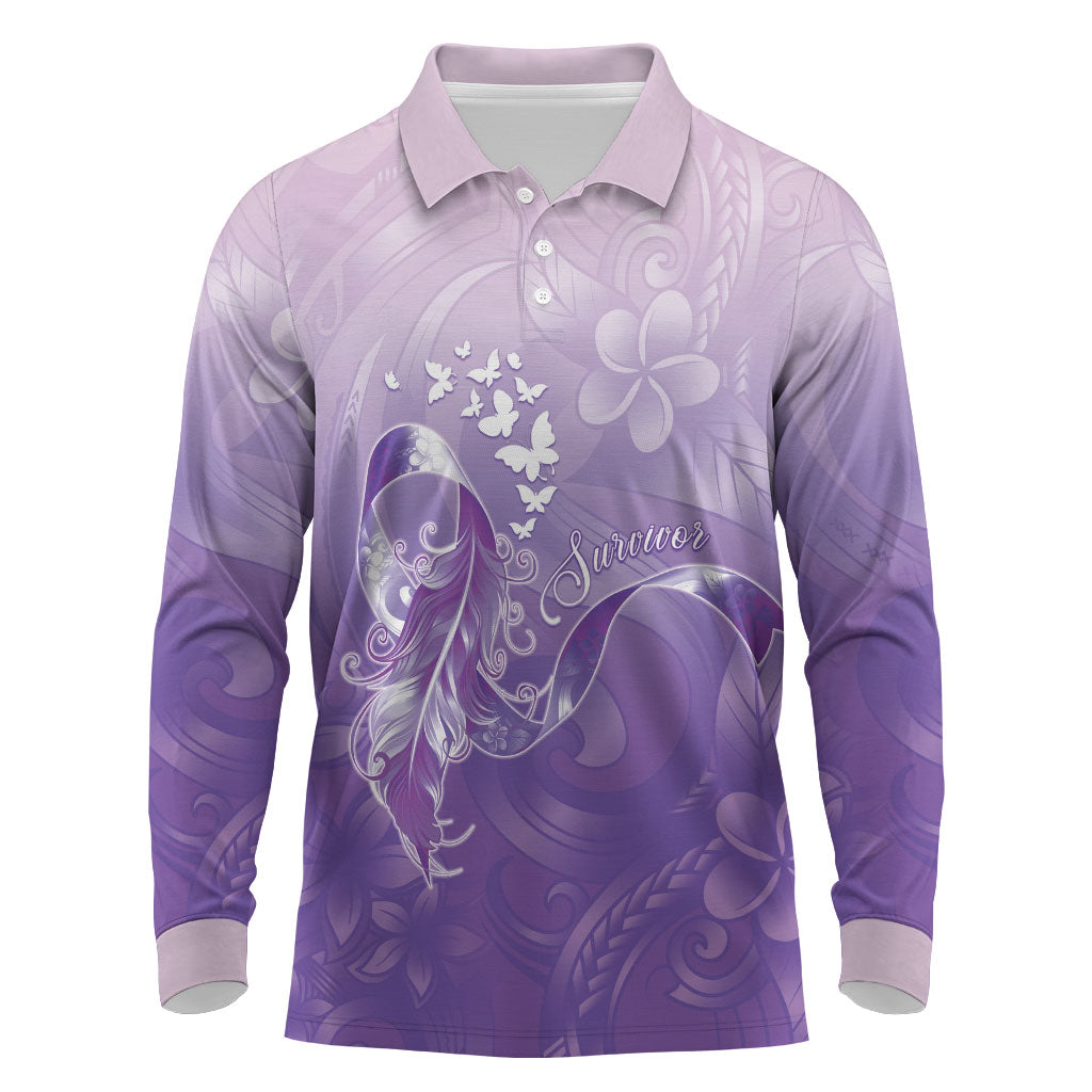 Lupus Awareness Month Long Sleeve Polo Shirt Polynesian Style