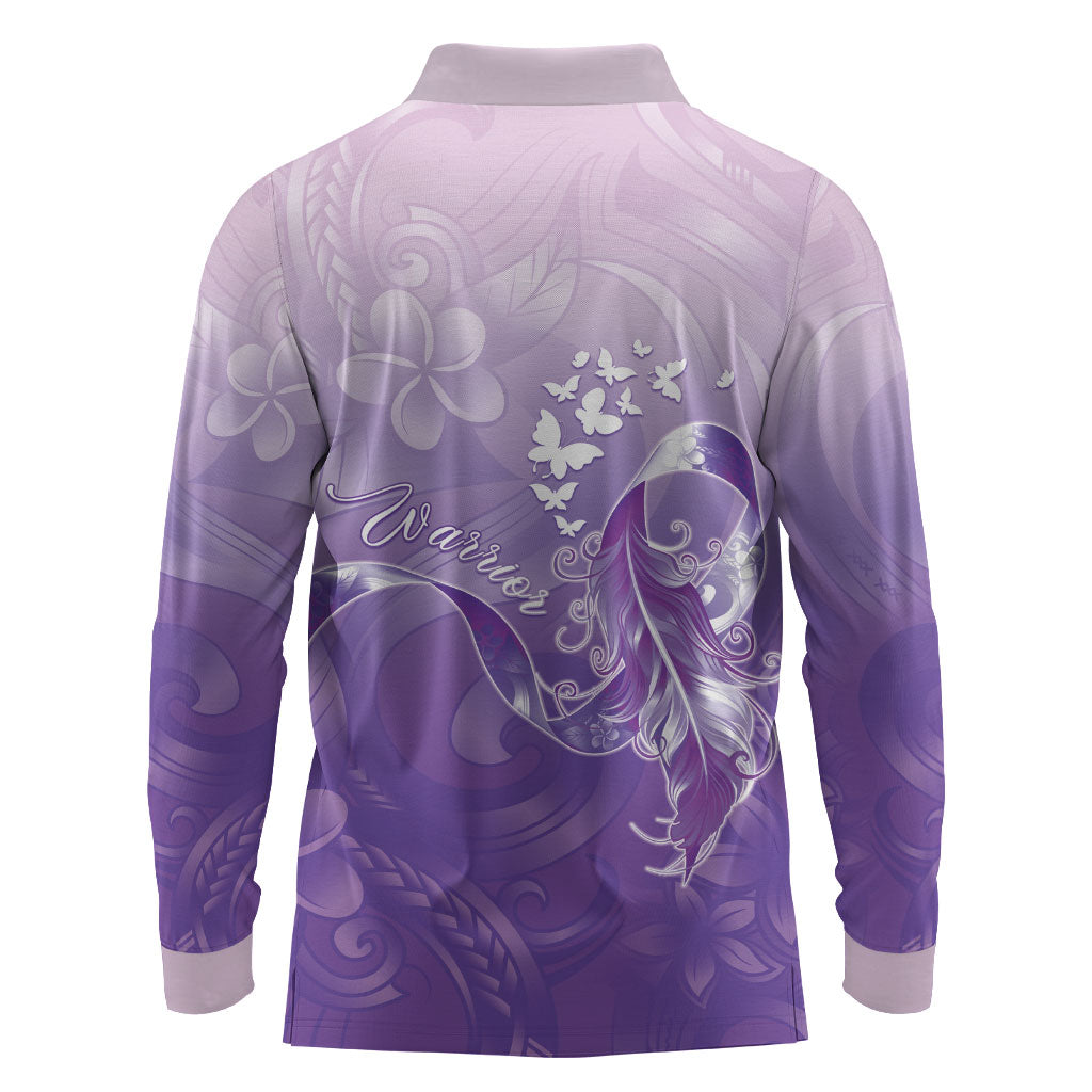Lupus Awareness Month Long Sleeve Polo Shirt Polynesian Style