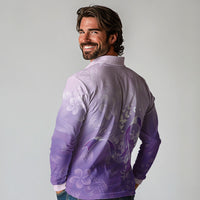 Lupus Awareness Month Long Sleeve Polo Shirt Polynesian Style