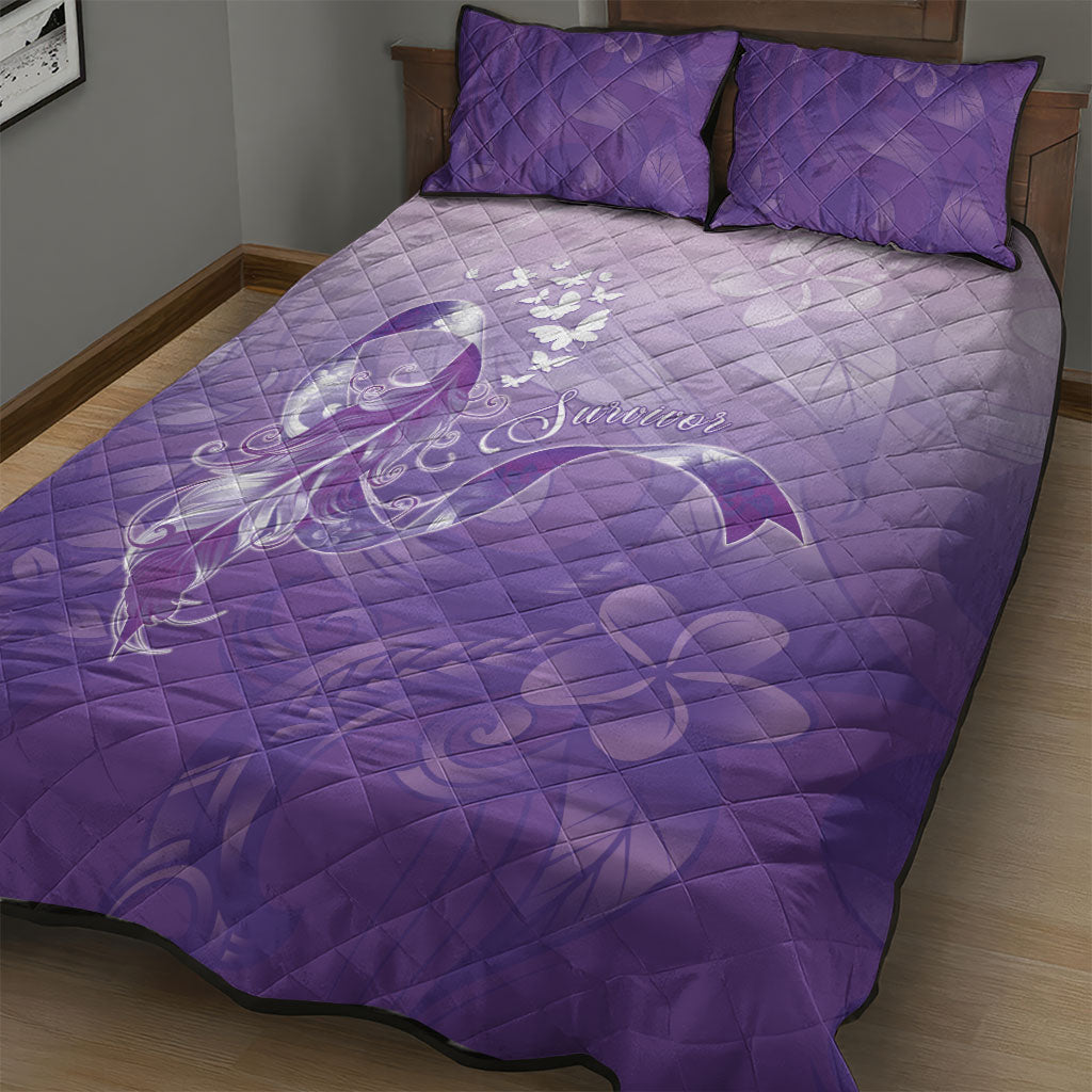 Lupus Awareness Month Quilt Bed Set Polynesian Style