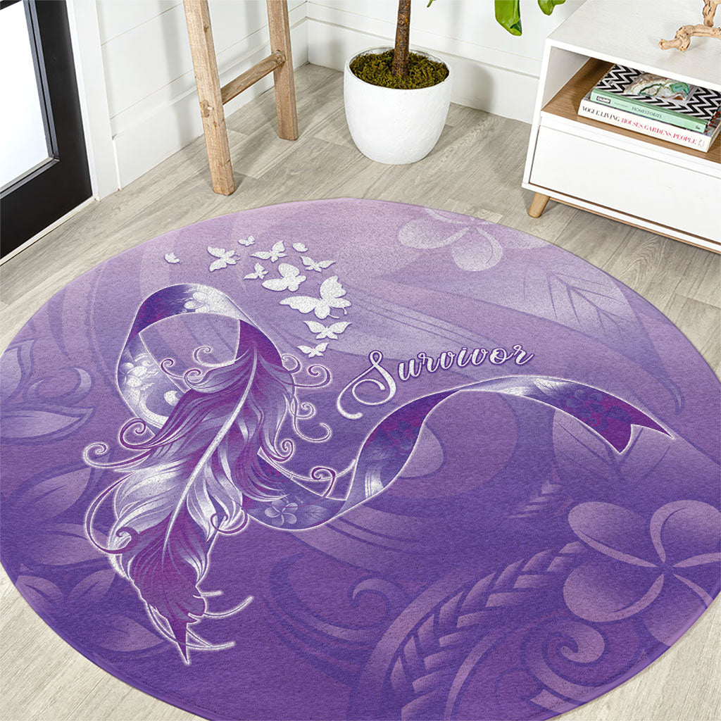Lupus Awareness Month Round Carpet Polynesian Style