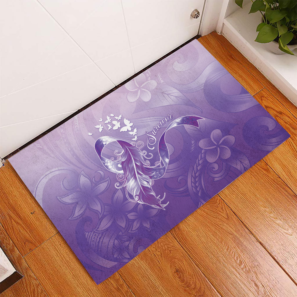 Lupus Awareness Month Rubber Doormat Polynesian Style