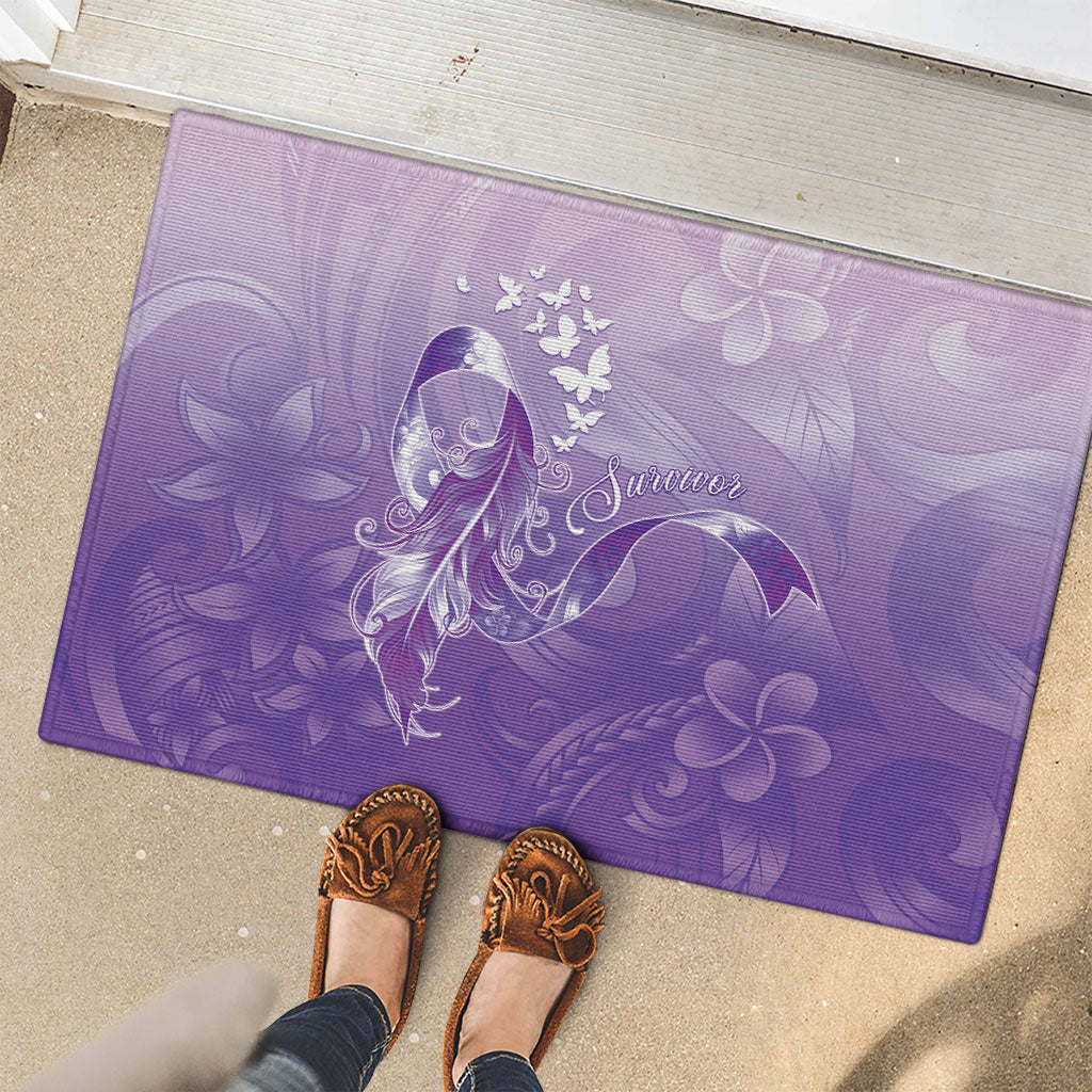 Lupus Awareness Month Rubber Doormat Polynesian Style