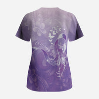 Lupus Awareness Month Scrub Top Polynesian Style