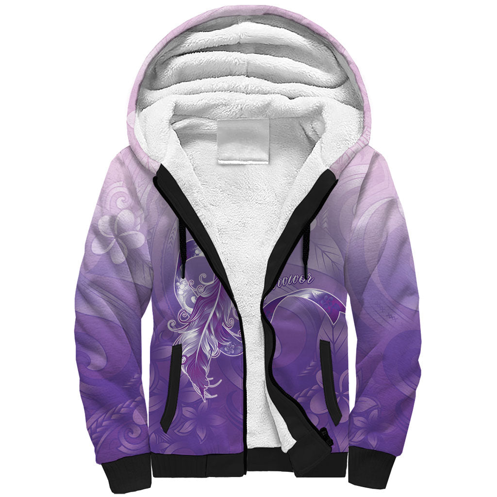 Lupus Awareness Month Sherpa Hoodie Polynesian Style