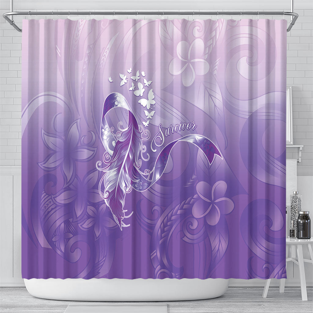 Lupus Awareness Month Shower Curtain Polynesian Style