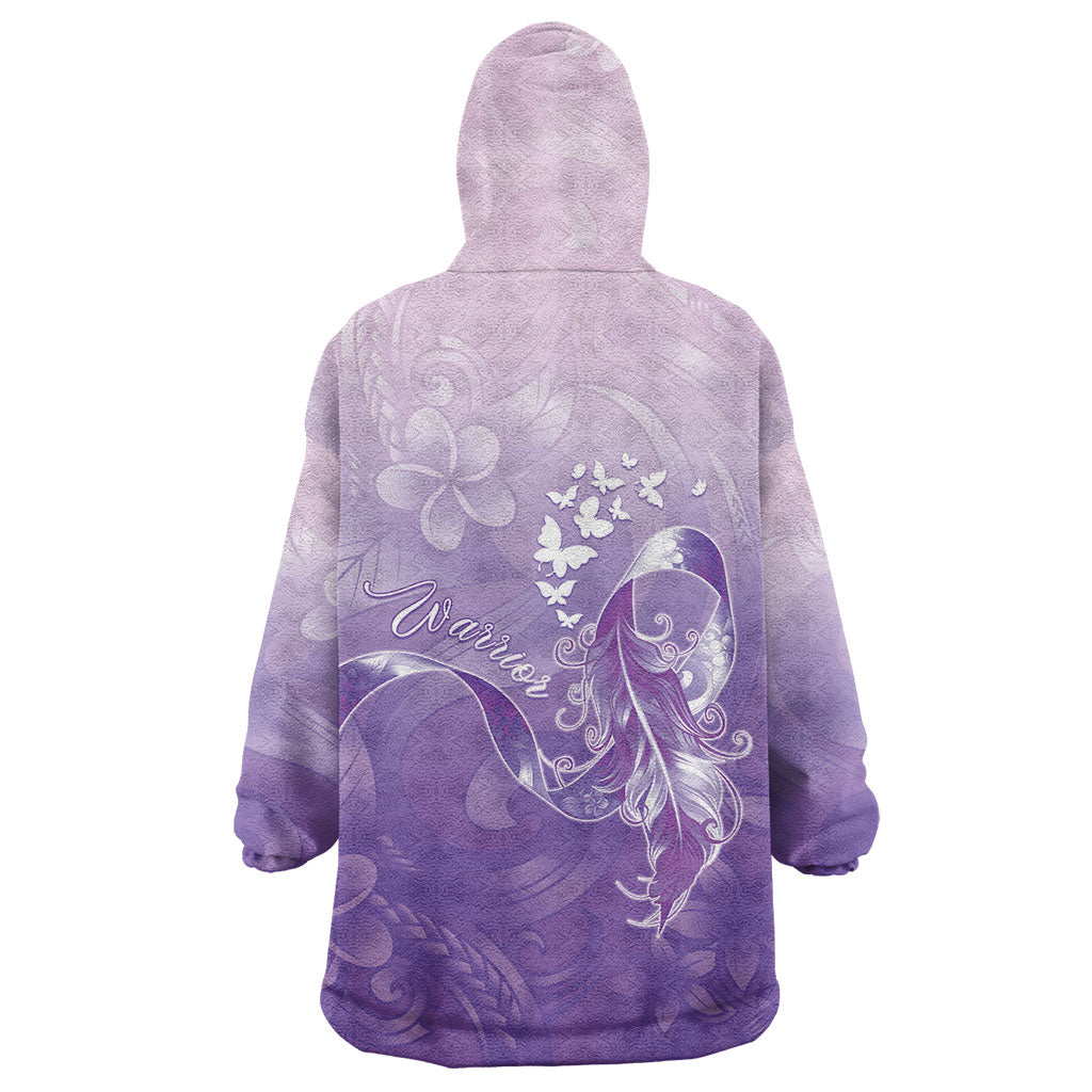 Lupus Awareness Month Wearable Blanket Hoodie Polynesian Style