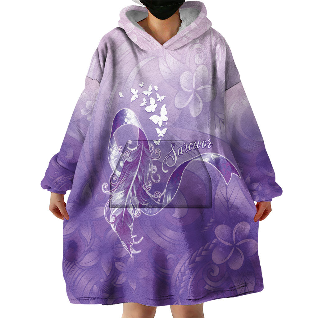Lupus Awareness Month Wearable Blanket Hoodie Polynesian Style