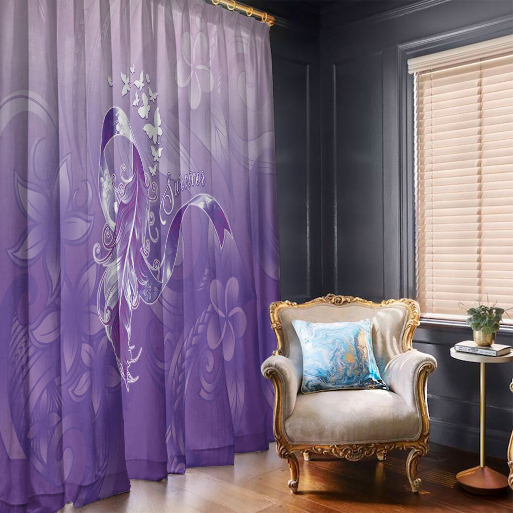 Lupus Awareness Month Window Curtain Polynesian Style