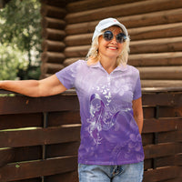 Lupus Awareness Month Women Polo Shirt Polynesian Style