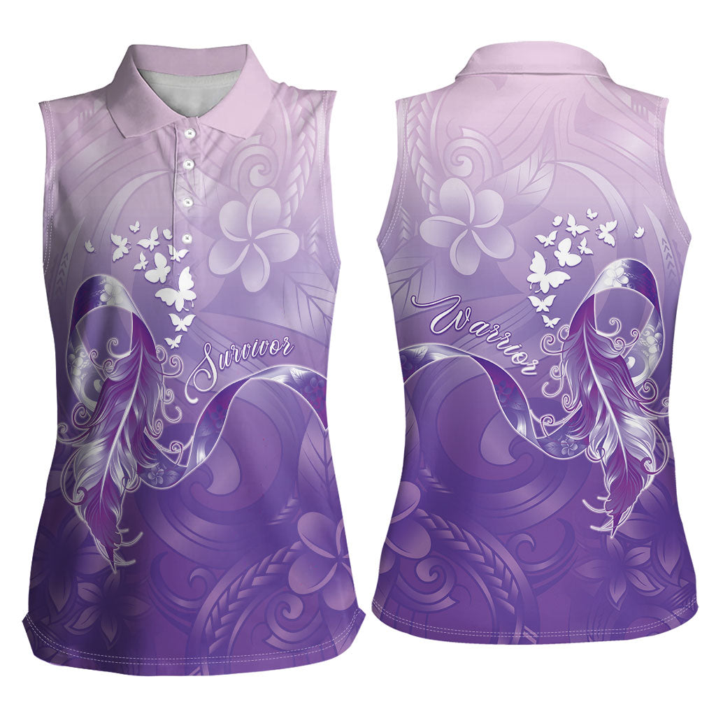 Lupus Awareness Month Women Sleeveless Polo Shirt Polynesian Style