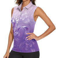 Lupus Awareness Month Women Sleeveless Polo Shirt Polynesian Style