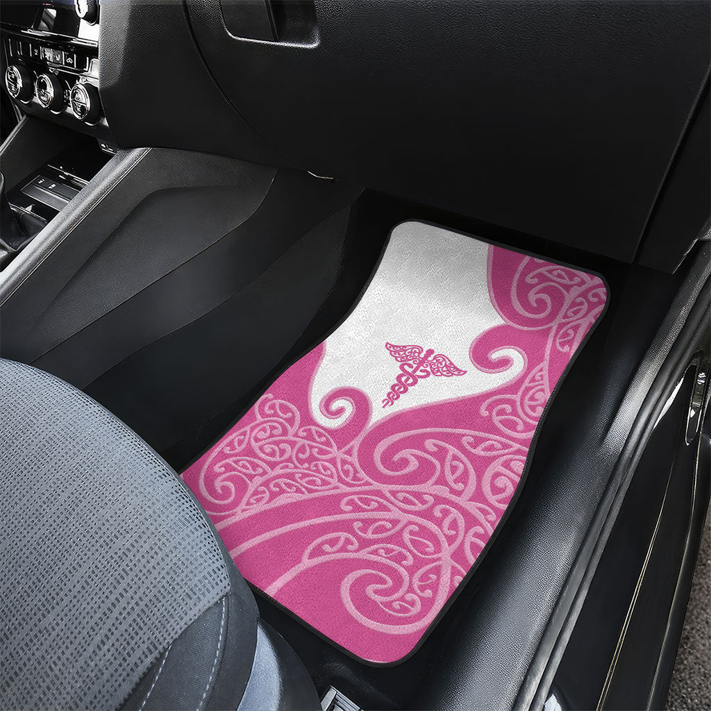 New Zealand Nurse Car Mats Maori Koru Pink Version