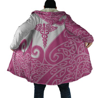 Personalised New Zealand Nurse Cloak Maori Koru Pink Version