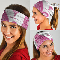 Personalised New Zealand Nurse Neck Gaiter Maori Koru Pink Version