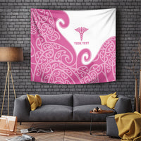 Personalised New Zealand Nurse Tapestry Maori Koru Pink Version