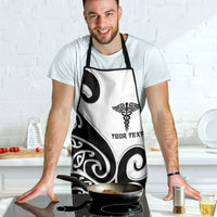 Personalised New Zealand Nurse Apron Maori Koru Black Version