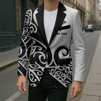 Personalised New Zealand Nurse Blazer Maori Koru Black Version