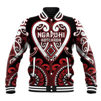 Custom Aotearoa Ngapuhi Baseball Jacket Maori Tribal Pattern LT05 Unisex Red - Polynesian Pride