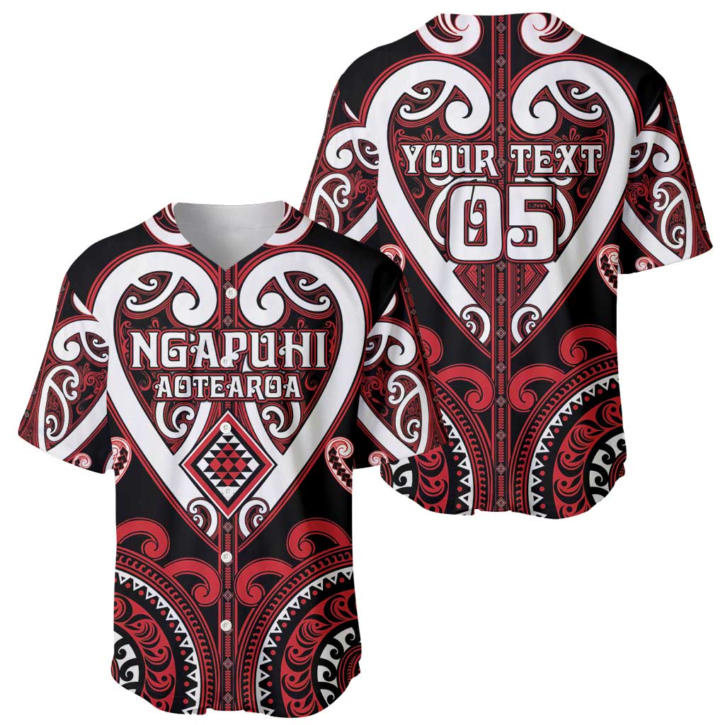 Custom Aotearoa Ngapuhi Baseball Jersey Maori Tribal Pattern