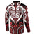 Custom Aotearoa Ngapuhi Button Sweatshirt Maori Tribal Pattern