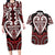 Custom Aotearoa Ngapuhi Couples Matching Long Sleeve Bodycon Dress and Hawaiian Shirt Maori Tribal Pattern