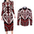 Custom Aotearoa Ngapuhi Couples Matching Long Sleeve Bodycon Dress and Long Sleeve Button Shirt Maori Tribal Pattern