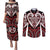 Custom Aotearoa Ngapuhi Couples Matching Puletasi and Long Sleeve Button Shirt Maori Tribal Pattern