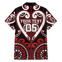 Custom Aotearoa Ngapuhi Family Matching Off Shoulder Maxi Dress and Hawaiian Shirt Maori Tribal Pattern