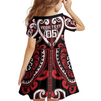 Custom Aotearoa Ngapuhi Family Matching Off Shoulder Short Dress and Hawaiian Shirt Maori Tribal Pattern LT05 - Polynesian Pride